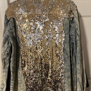 COPY - Jean jacket bling bling bling womens